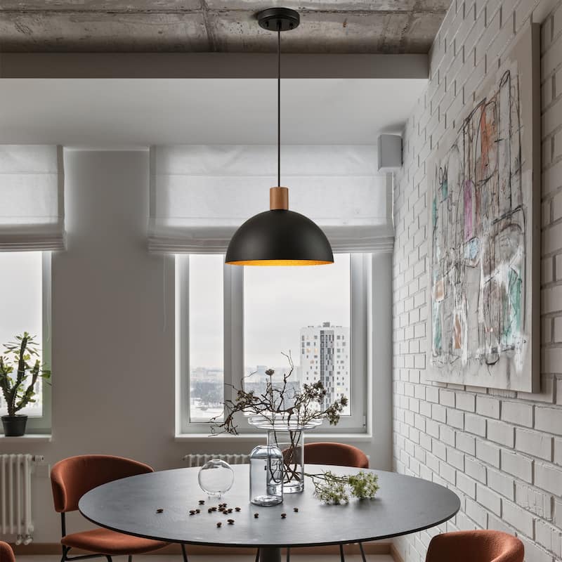 1-Light Industrial Cone Pendant Kitchen Island Lights for Dining Room