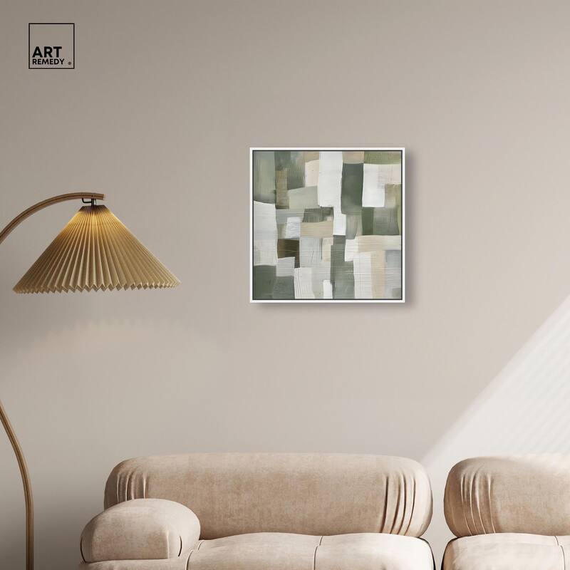Pale Jade Green I Canvas by Art Remedy