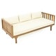 preview thumbnail 23 of 30, Claremont Farmhouse Outdoor 3 Seater Daybed with Water-Resistant Cushion by Christopher Knight Home