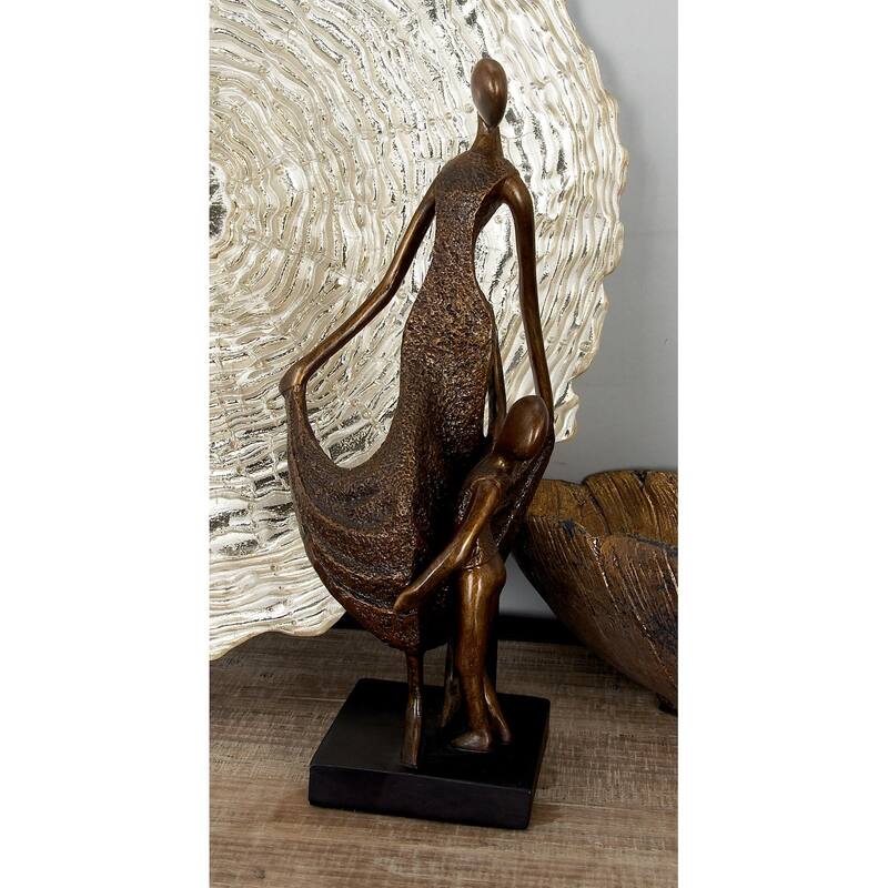 Polystone Family Decorative Sculpture - Bronze - Roche River Decor