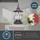 preview thumbnail 5 of 7, Dockside 1 Light Bronze Coastal Outdoor Lantern Pendant Clear Glass - 8-in W x 14.75-in H x 8-in D