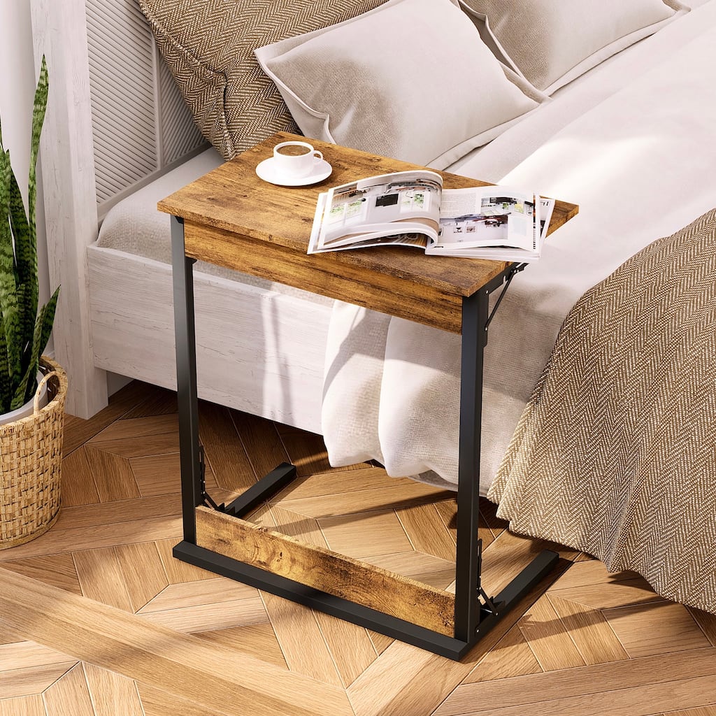 SUNBURY Portable C Shaped Sofa Side Table
