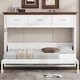 preview thumbnail 3 of 7, 80" Wood Twin Size White Murphy Bed Foldabled Cabinet Bed with 3 Drawers