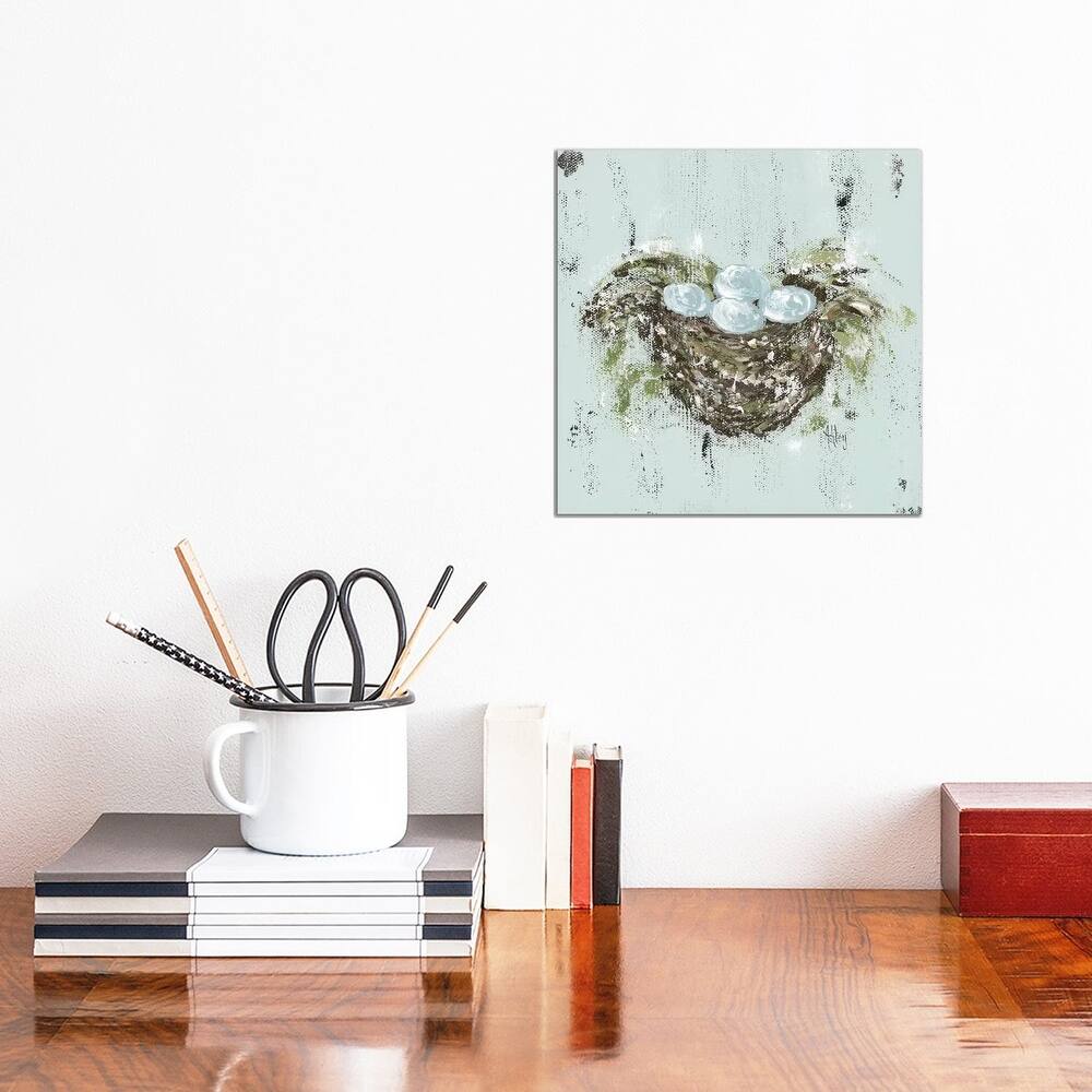 iCanvas "Bird Nest" by Ashley Bradley Canvas Print