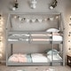 preview thumbnail 1 of 22, Elegant Twin over Twin Loft Bed with Roof Design, Safety Guardrail and Ladder, Solid Construction & Versatility Galore, White