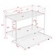 preview thumbnail 5 of 6, White Twin Over Twin Metal Bunk Bed with Trundle, Ladders, Easy Assembly
