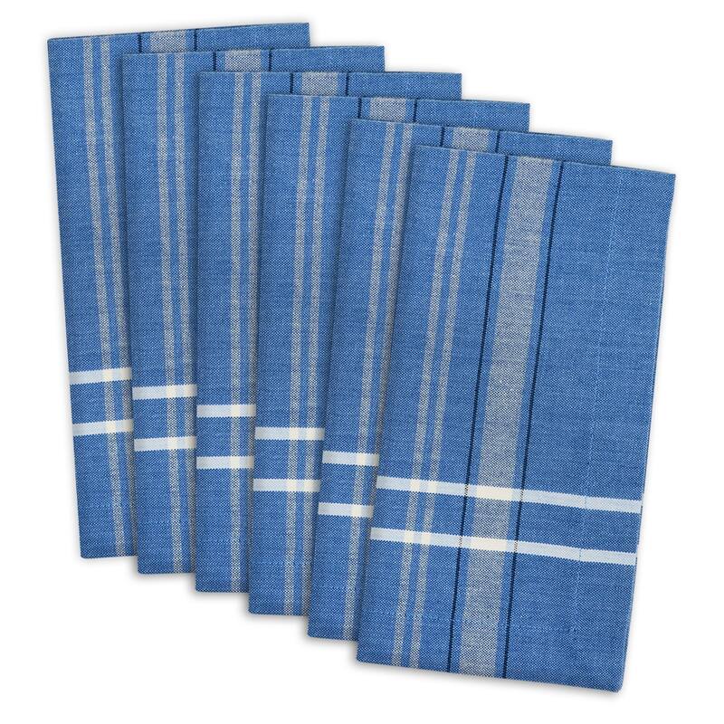 Design Imports Black French Stripe Napkin Set (Set of 6)