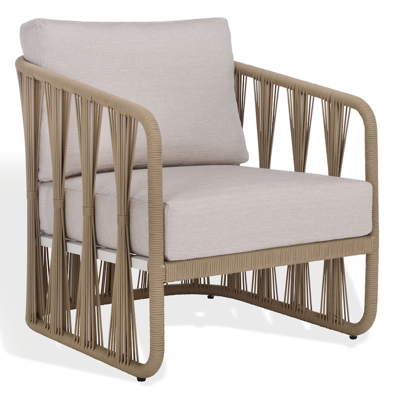 SAFAVIEH COUTURE Franklyn Rope & Al Patio Chair - 28"W x 31"D x 30"H