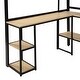 preview thumbnail 6 of 6, Full Size Metal Loft Bed with Built-In Desk and Storage Steps