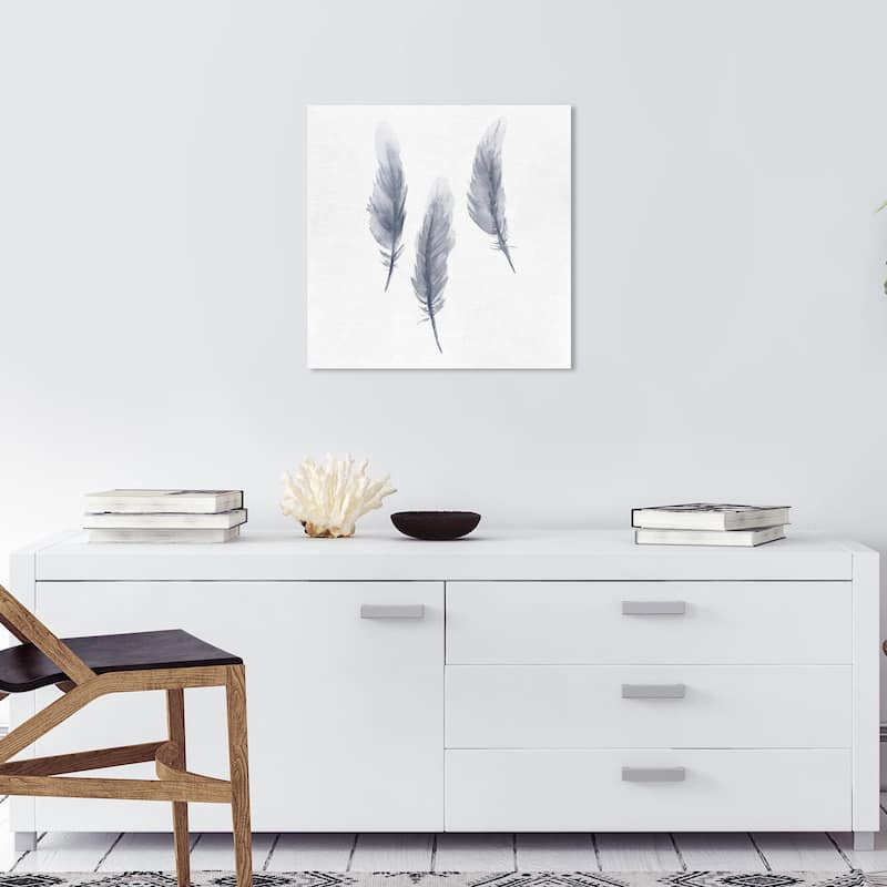 Wynwood Studio Canvas Fashion and Glam Flocks of a Feather Gray and Light Gray Modern & Contemporary Wall Art Canvas Print - 20 x 20