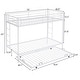 preview thumbnail 4 of 29, Twin Over Twin Bunk Bed with Trundle, Metal Bunk Bed with Two Side Ladder and Guardrails
