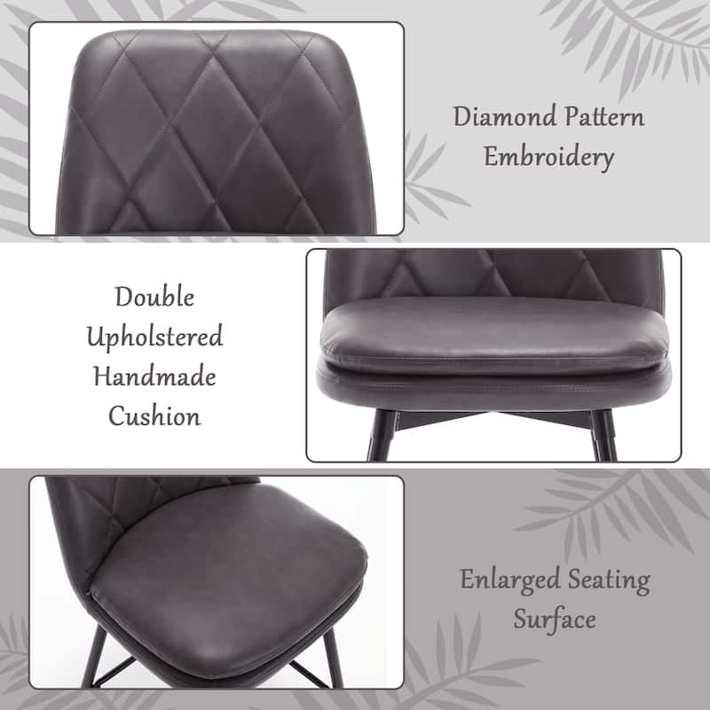 26"/29" Faux Leather Swivel Counter and Bar Height Stools (Set of 4)