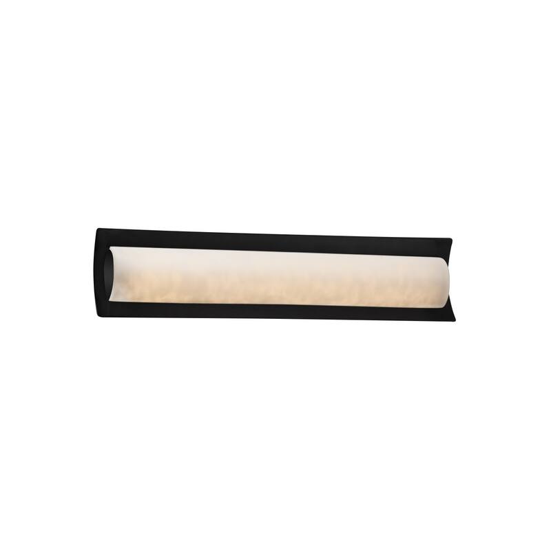 Justice Design Clouds Lineate 22-inch Matte Black ADA LED Wall/ Bath bar