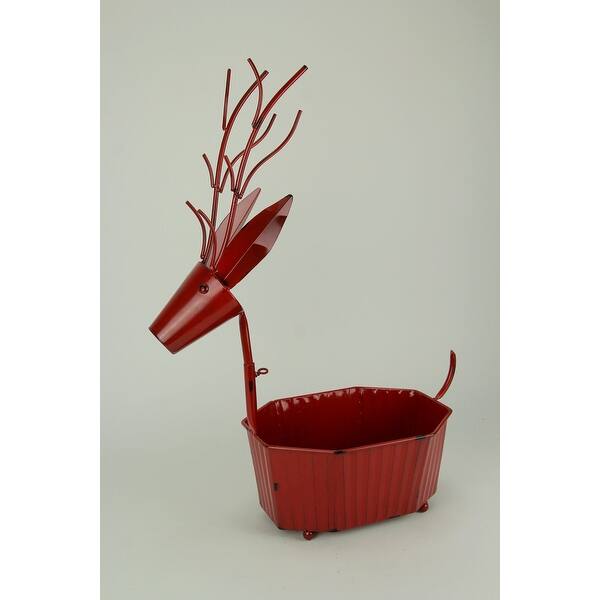 Shop Rustic Metal Art Deer Indoor Outdoor Decorative Tub Or