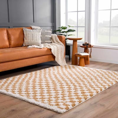 Hauteloom Kieu Hallway, Kitchen Runner Rug - Plush Pile - Driftwood, Black White, Silverton - 2'7" x 7'3"