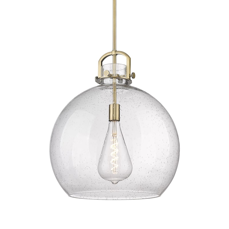 Innovations Lighting 410-1SL-23-18 Newton Sphere Pendant Newton Sphere - Brushed Brass / Seedy