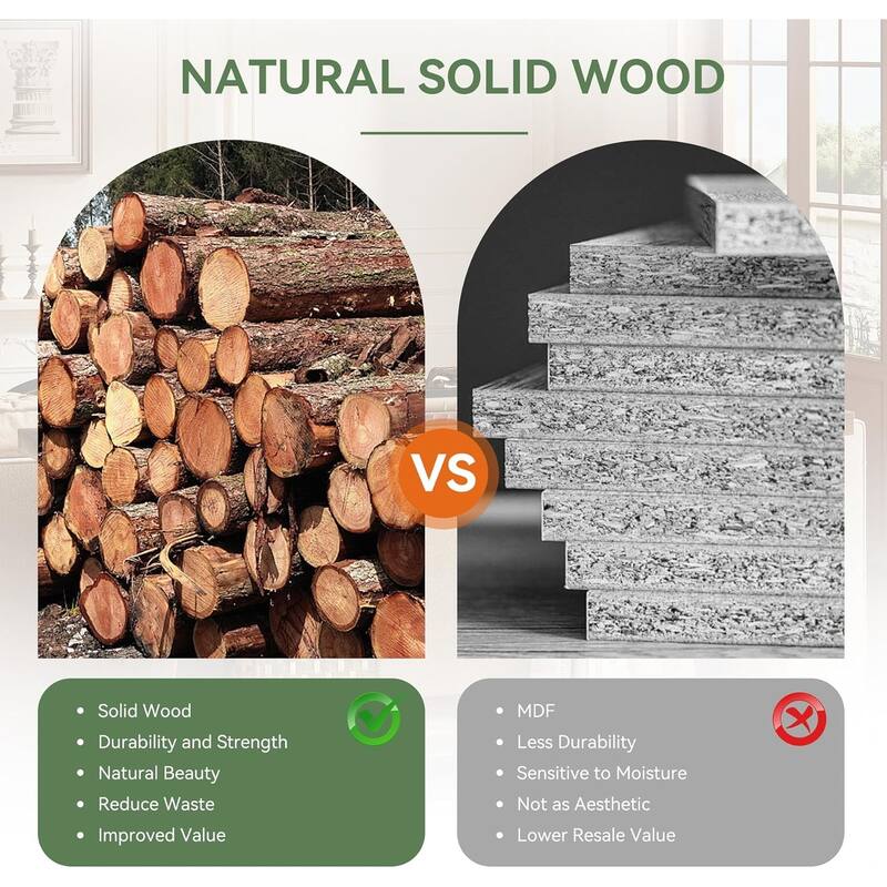 Solid Wood Entryway Table, 63-Inch