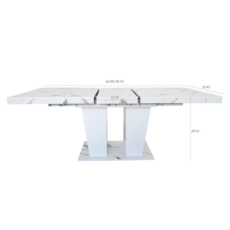 Modern Extendable Dining Table for 6-10
