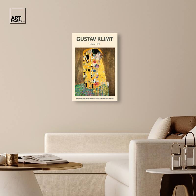 Golden Kiss Canvas by Art Remedy, Gallery Wrapped