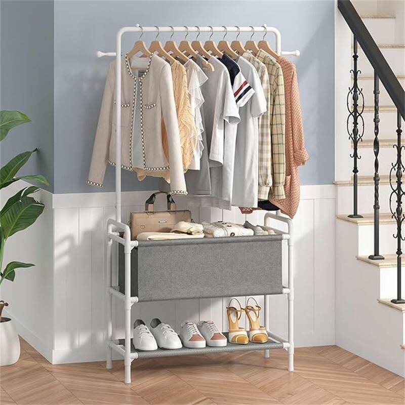 Clothing Rack with Storage Bag - 12.2"D x 33.46"W x 68.11"H