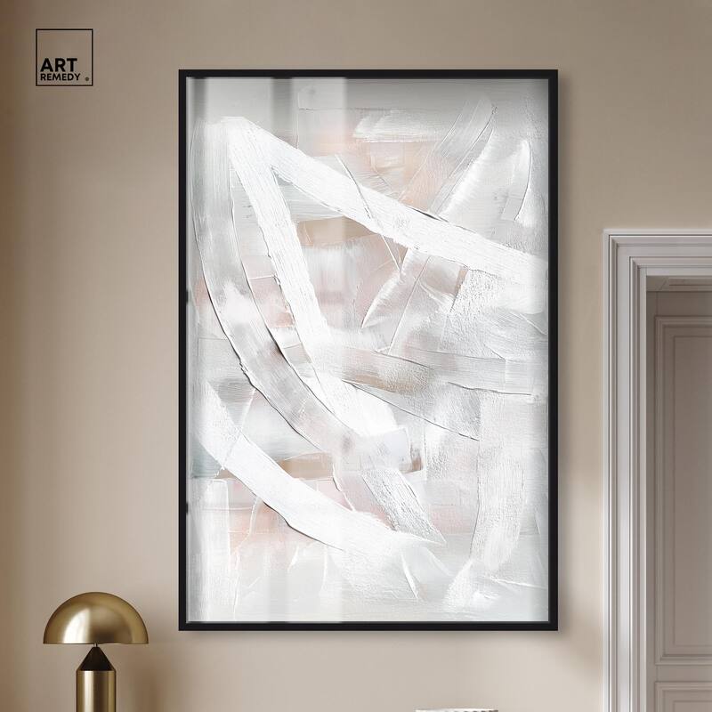 Thick White Texture I Shadowbox by Art Remedy