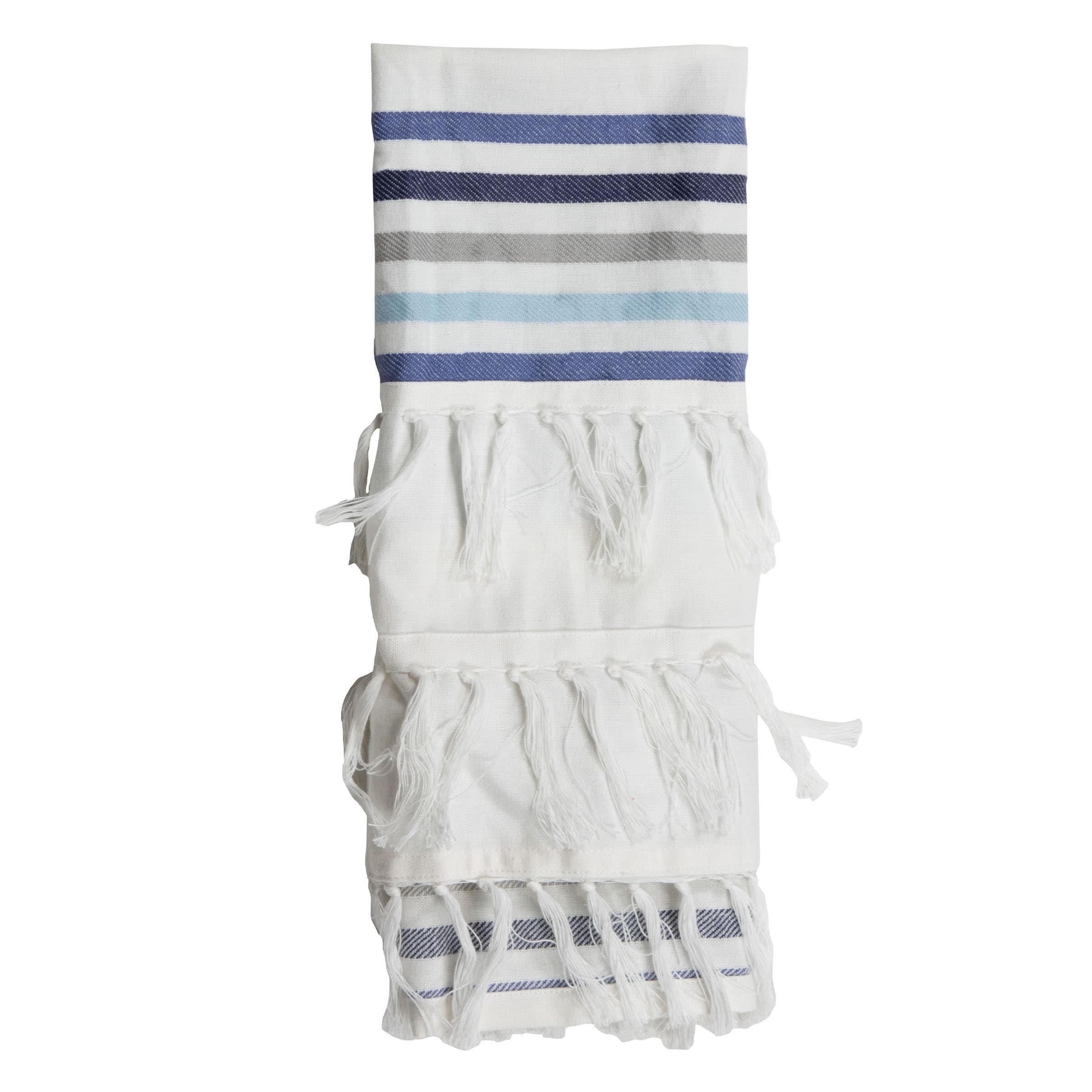 New 2-PK KitchenAid Cotton Terry Kitchen Towels Blue Multi Striped