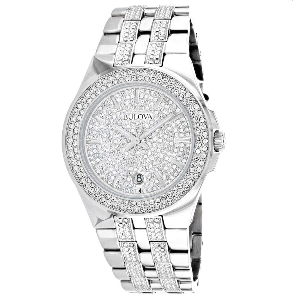 Bulova Men's Swarovski White Dial Watch - 96B235 - 6 (36)