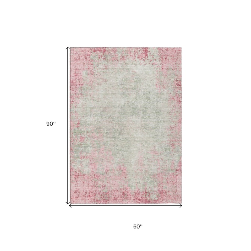 HomeRoots Abstract Transitional Rectangle Outdoor Rug