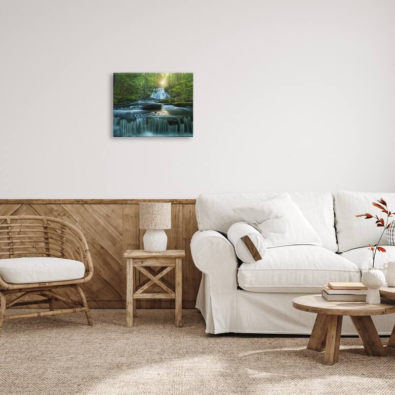 Stupell Rocky Waterfall Landscape Canvas Wall Art Design by Patrick Zephyr