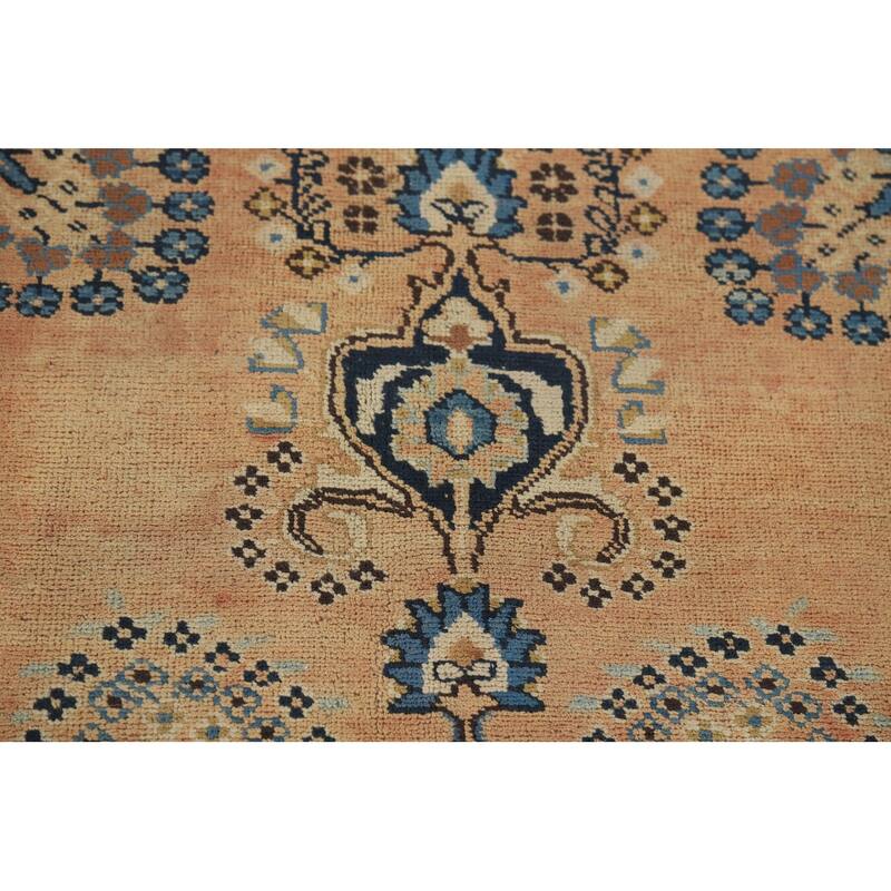 Mashad Vintage Persian Area Rug Handmade Wool Carpet - 6'4" x 9'8"