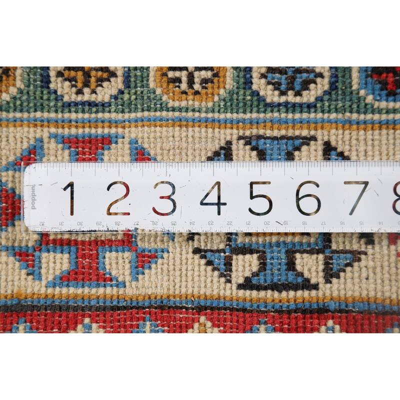 Blue Kazak Runner Rug Hand-Knotted Wool Carpet - 2'9" x 9'3"