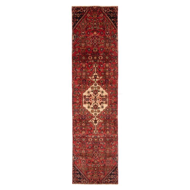 ECARPETGALLERY Hand-knotted Andelz Red Wool Rug - 2'3 x 9'4