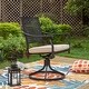 preview thumbnail 2 of 13, 7-Piece Metal E-coating Patio Dining Set of 6 Swivle Chairs and 1 Metal Framed Table