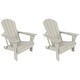 preview thumbnail 70 of 129, POLYTRENDS Laguna All Weather Poly Outdoor Adirondack Chair - Foldable (Set of 2)
