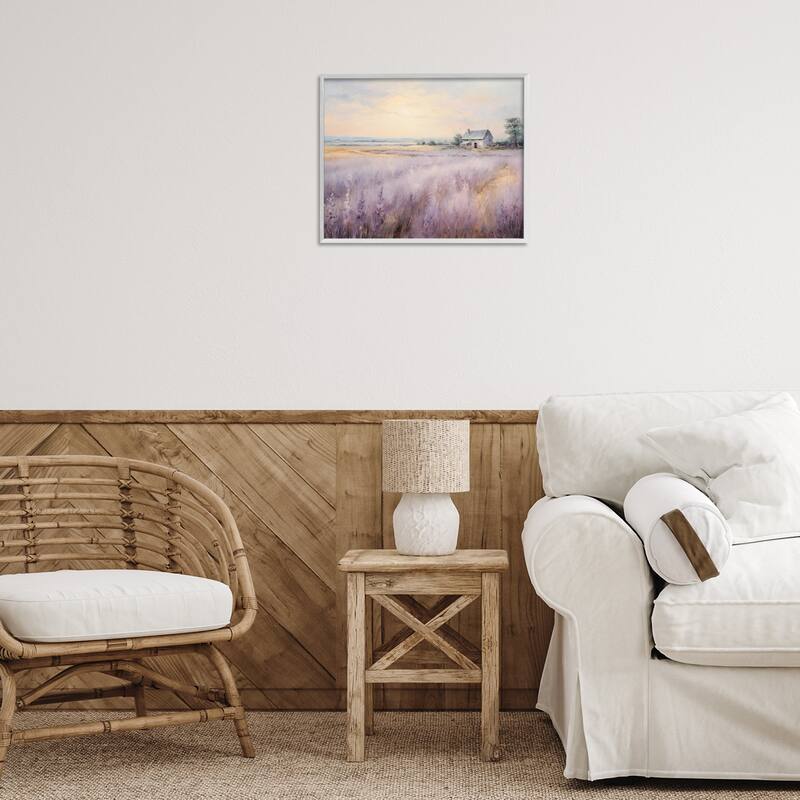 Stupell Lavender Farm Fields Framed Giclee Art Design By Arlington Prints