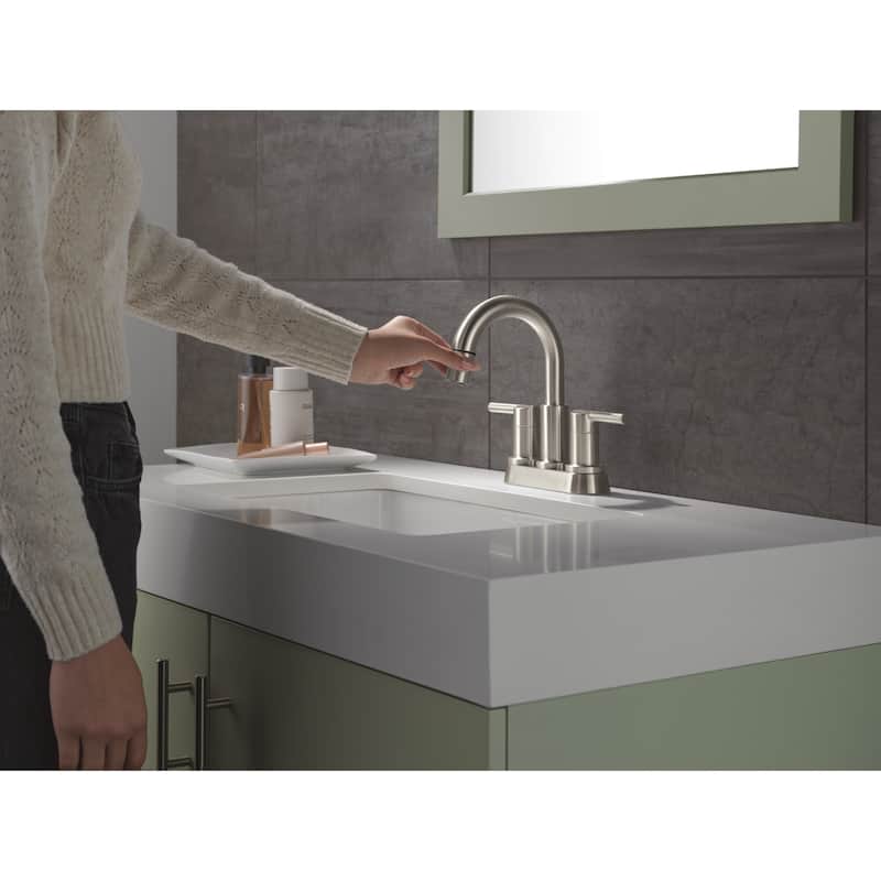 Delta 25749LF-PD Nicoli 1.2 GPM Centerset Bathroom Faucet with Pull