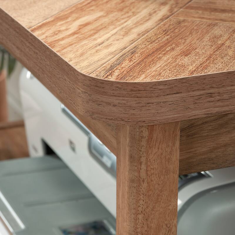 Wood Lateral File with Elegant Design, Brown