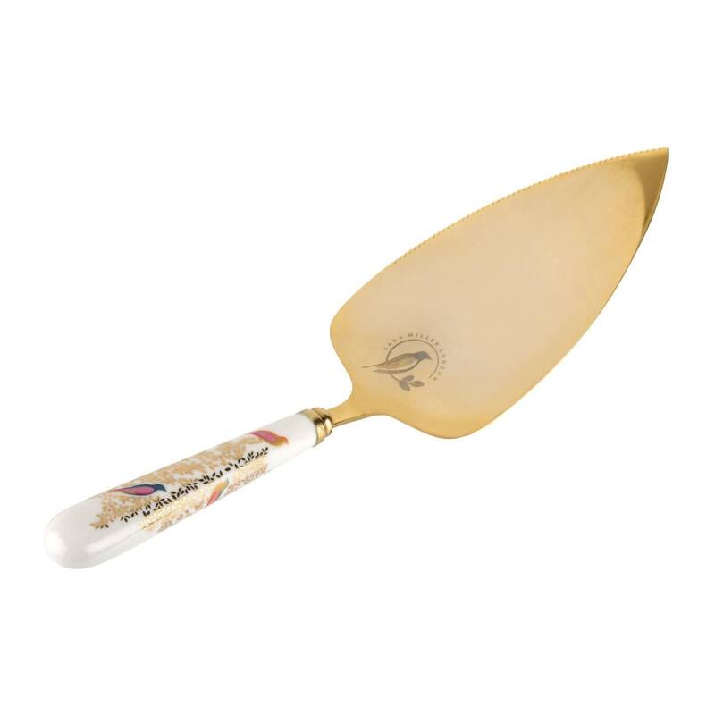 Portmeirion Sara Miller Chelsea Cake Server - 10 in - 10 in - 22K Gold Detailing