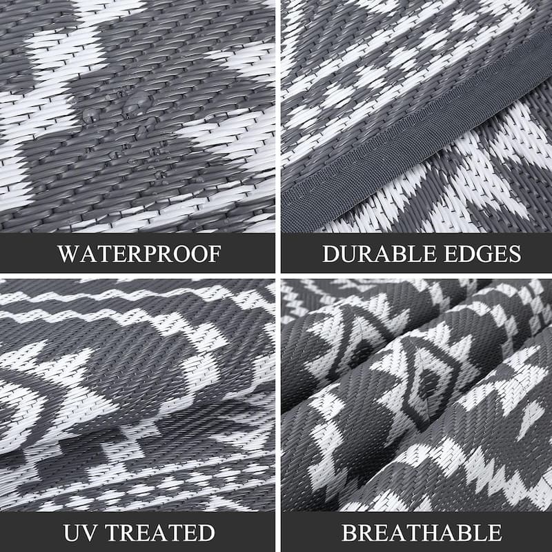 Outdoor Camping Rugs, Reversible Mats, Plastic Straw Rug for Patio