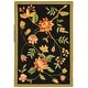 preview thumbnail 37 of 104, SAFAVIEH Handmade Chelsea Alexandr Floral French Country Wool Rug 1'8" x 2'6" - Black