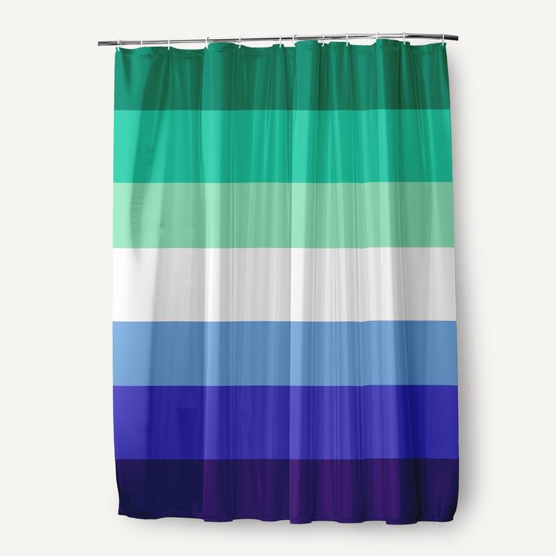 Inclusive Pride Flag Durable Poly Shower Curtain - Gay
