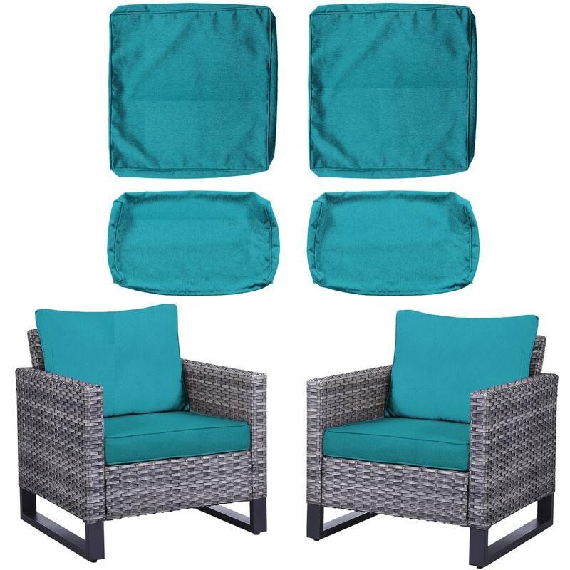 Outdoor Patio Cushion Covers Replacement, Waterproof Furniture Cushion Slipcovers, for Wicker Rattan Sectional Couch Chair