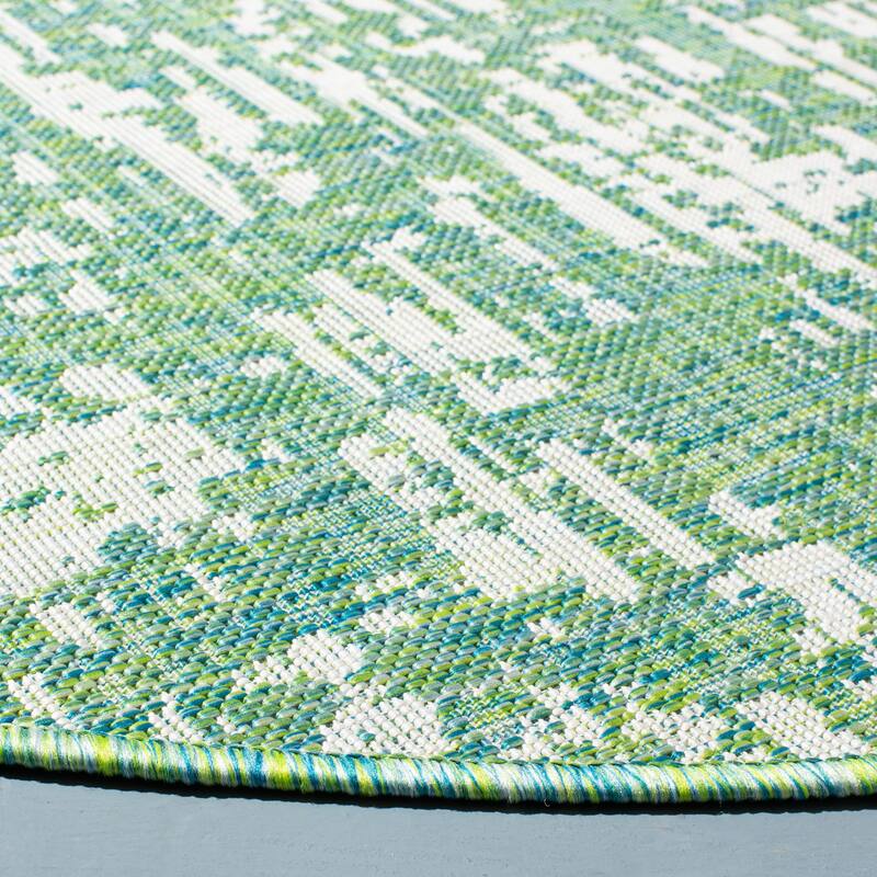 SAFAVIEH Courtyard Simcha Abstract Indoor/ Outdoor Waterproof Patio Backyard Rug