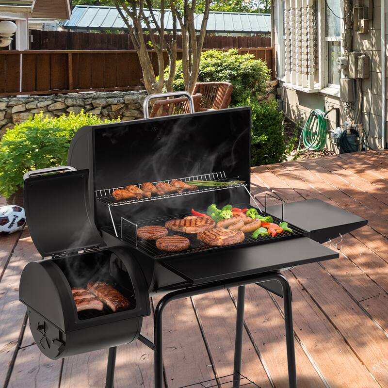 Royal Gourmet CC1830S Charcoal Grill with Offset Smoker,Black