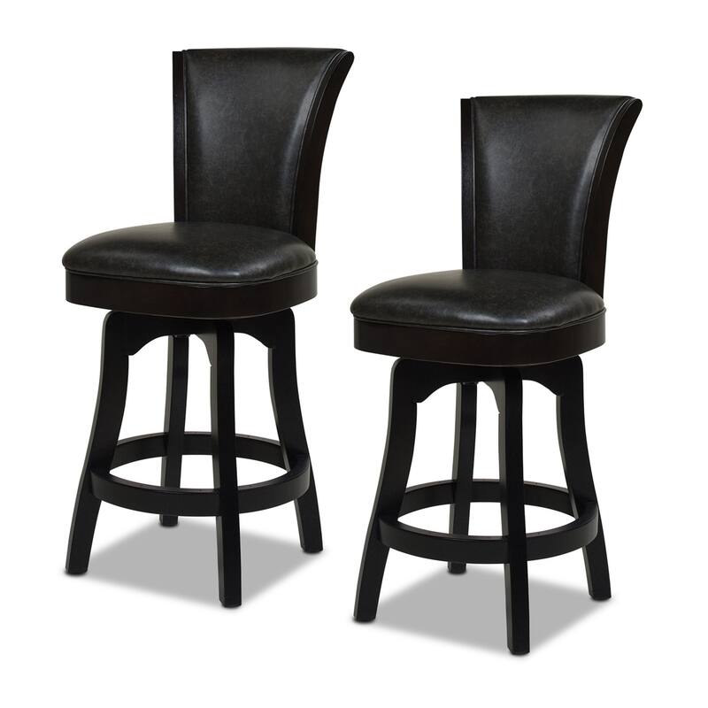 Henry 27" Swivel Upholstered Counter Height Bar Stool