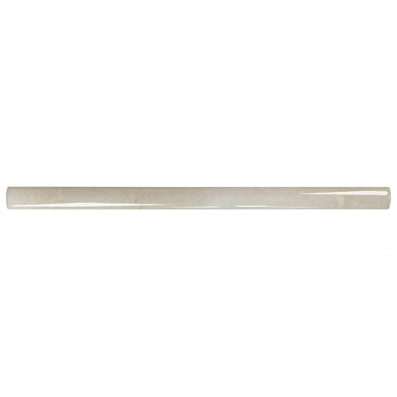 Merola Tile Coco Demi-Bullnose Glossy Canvas Beige 1/2" x 7-7/8" Ceramic Wall Trim - (1 Tile) - (1 Tile)