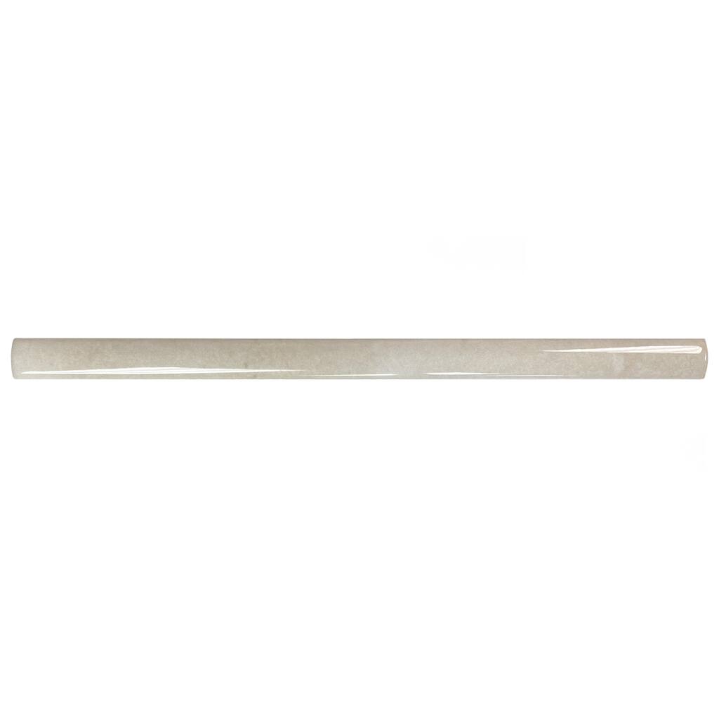 Merola Tile Coco Demi-Bullnose Glossy Canvas Beige 1/2" x 7-7/8" Ceramic Wall Trim - (1 Tile)