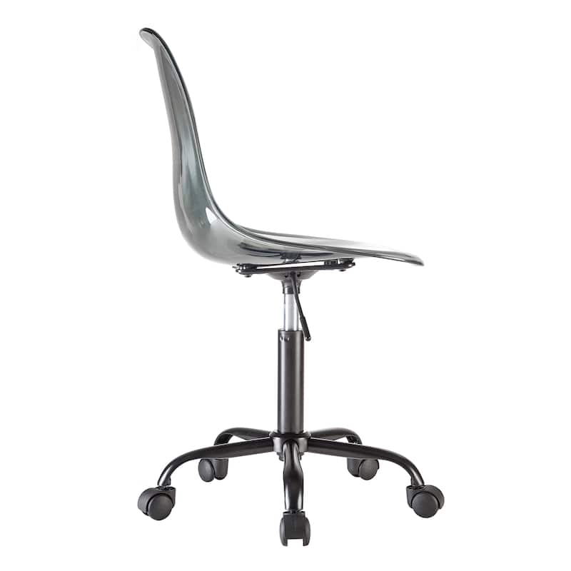 Urban Lifestyle Armless Acrylic Rolling Adjustable Office Chair
