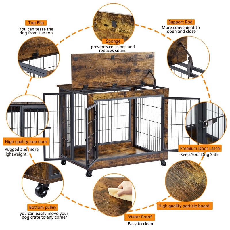 Dog crate with door on best sale top