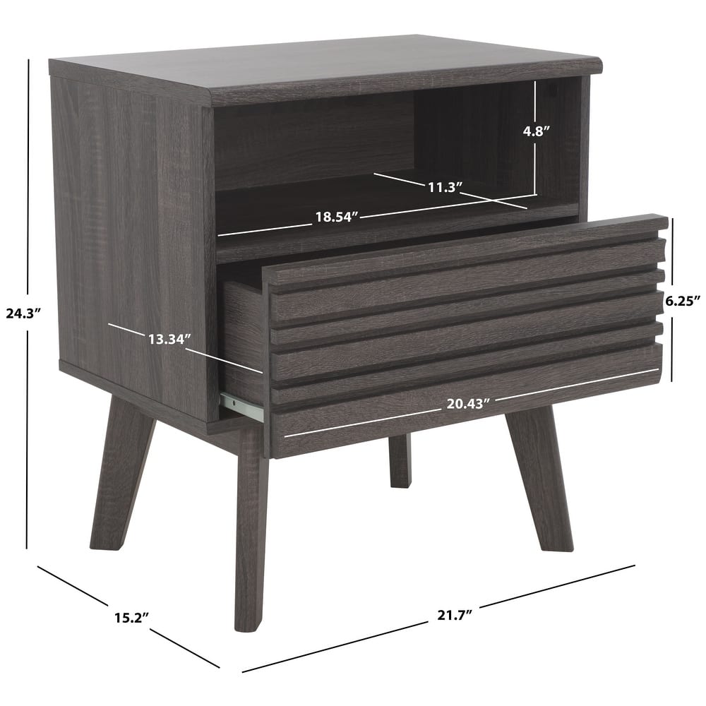 SAFAVIEH Home Esma 1 Drawer 1 Shelf Nightstand